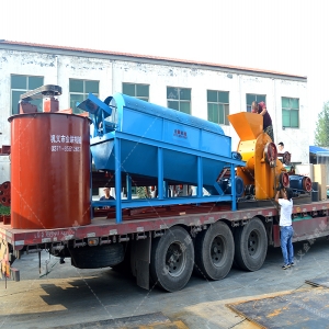 雙級粉碎機生產線發貨圖片_發往云南瀾滄_破碎錳礦石